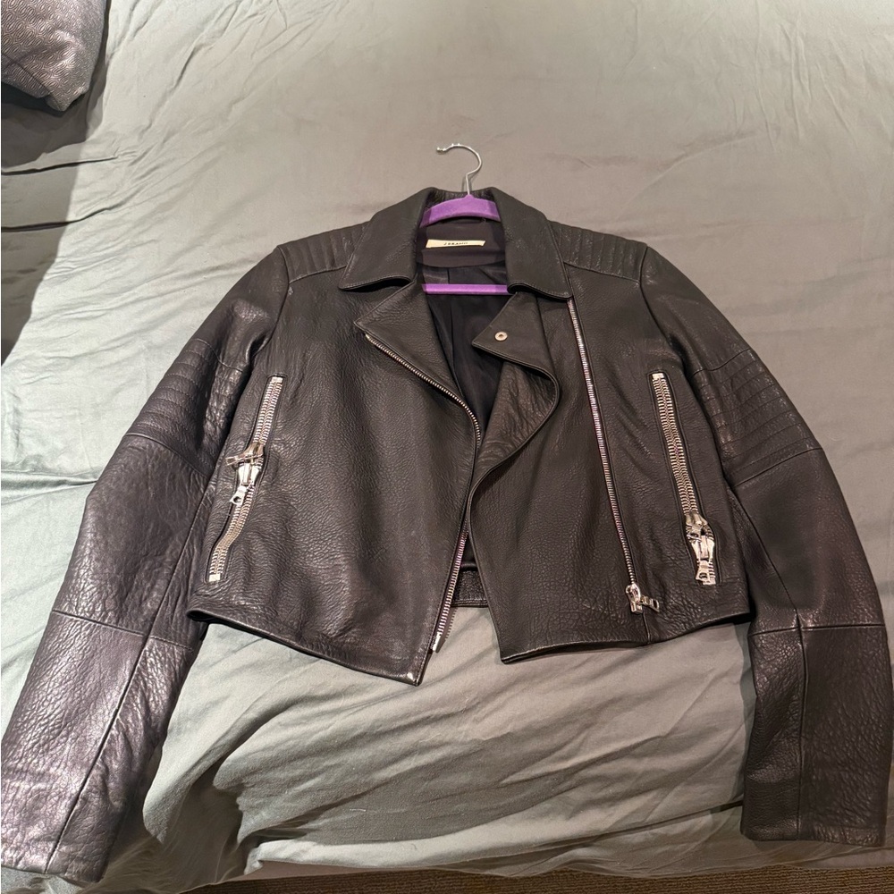 J Brand Aiah leather moto jacket